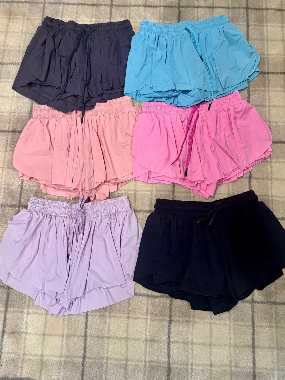 Women’s Elastic Waist Ruffle Shorts – Multi Color Pack